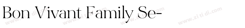 Bon Vivant Family Se字体转换